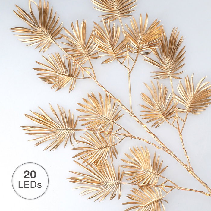 GSC Evolution Branche décorative LED feuilles de palmier dorées 0,75M lumière chaude