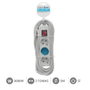 GSC Evolution Multiprise série Standard 3 prises avec interrupteur, câble 5m, blanc