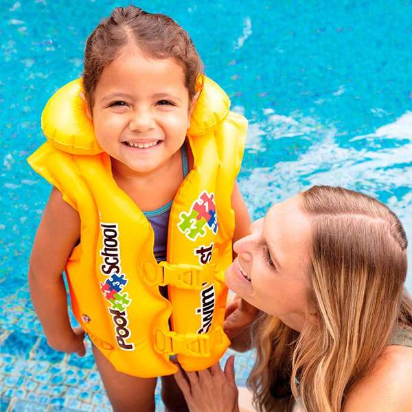 Intex - Gilet de natation gonflable pour enfant 50x47 cm, Taille 3-6 ans, PVC Intex - Gilet de natation gonflable pour enfant 50x47 cm, Taille 3-6 ans, PVC