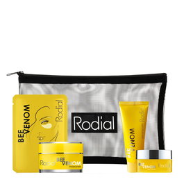 Rodial - Kit de Soins Luxueux Venin d'Abeille - Crème Hydratante Visage 15 ml + Baume Démaquillant Purifiant 20 ml + Crème Contour des Yeux Anti-Rides 5 ml + Patchs Fermeté Yeux 3 g