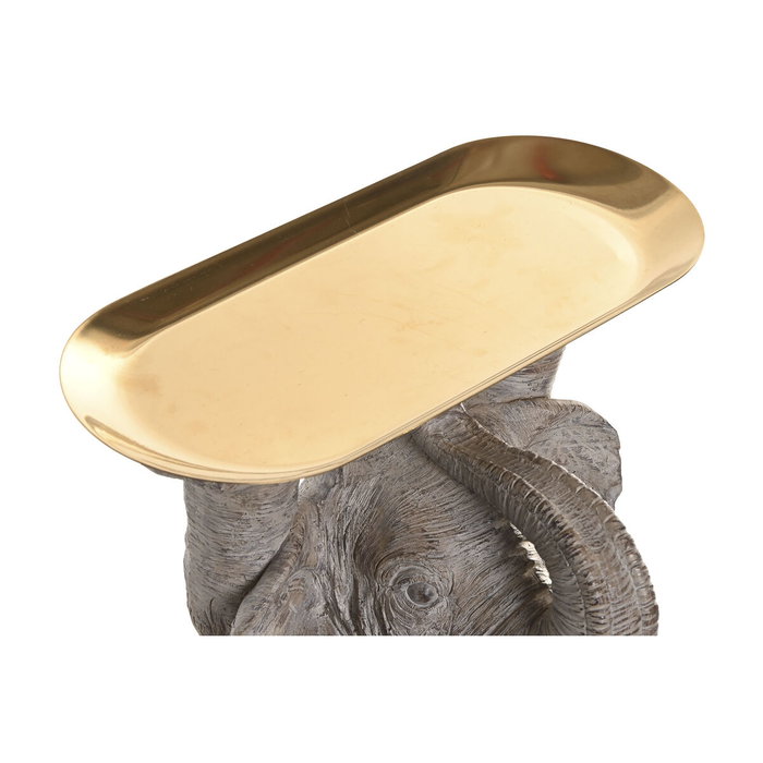 Home ESPRIT Figurine Décorative Éléphant Gris et Doré