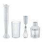 Alessi MDL10S Batteur Plissé Blanc de Michele De Lucchi - Batteur à main, fouet inox, picateur et bol mixeur inclus