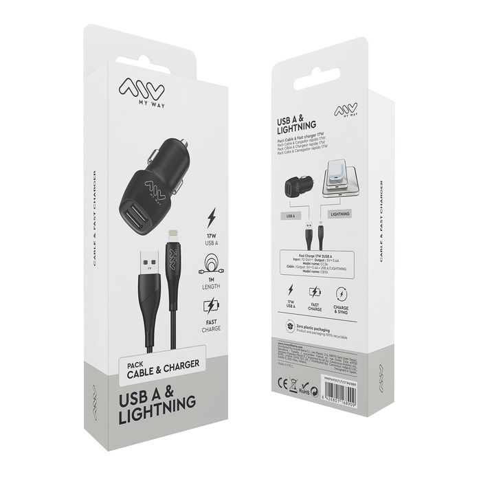 Chargeur de voiture Myway Noir