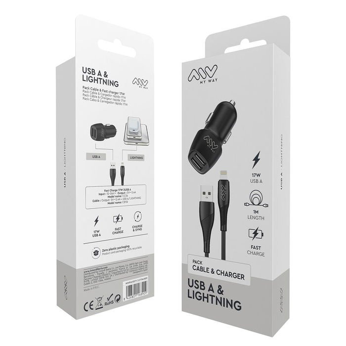 Chargeur de voiture Myway Noir