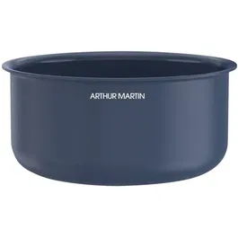 Arthur Martin AM0320 Set de 3 Casseroles Céramique Induction Ø 16-18-20 cm avec Poignée Amovible Bleu