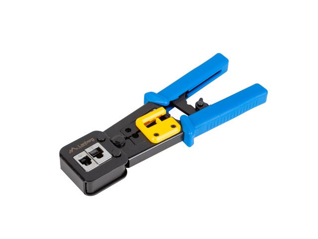 Lanberg Crimpadora Pass Through RJ45 RJ11 - Outil de Crimpage avec Trinquette et Couteaux Lanberg Crimpadora Pass Through RJ45 RJ11 - Outil de Crimpage avec Trinquette et Couteaux