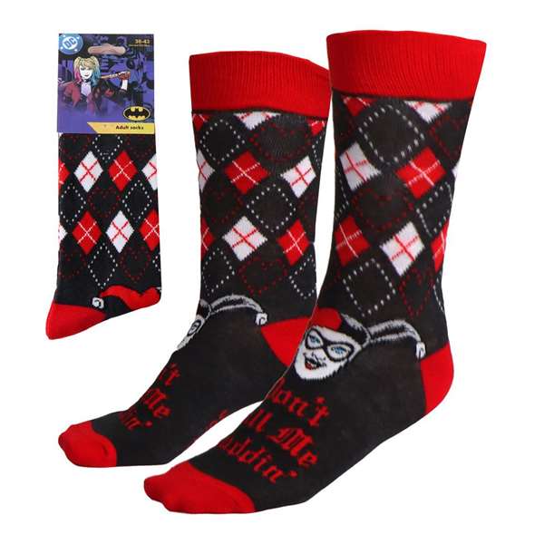 Harley Quinn Chaussettes unisexe noir taille 36-43