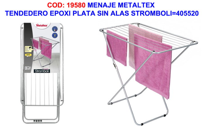 METALTEX Tendedero Stromboli sans ailes argenté METALTEX Tendedero Stromboli sans ailes argenté