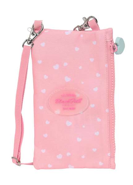 Safta Monedero Portamovil Reciclado Blackfit8 "Globitos" - Portefeuille Porte-téléphone 10x19 cm en Polyester Recyclé 300D - Rosa