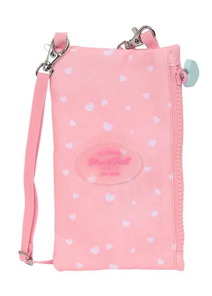 Safta Monedero Portamovil Reciclado Blackfit8 "Globitos" - Portefeuille Porte-téléphone 10x19 cm en Polyester Recyclé 300D - Rosa
