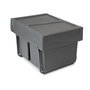 Emuca Recycle Poubelle de recyclage 2x15L Gris anthracite