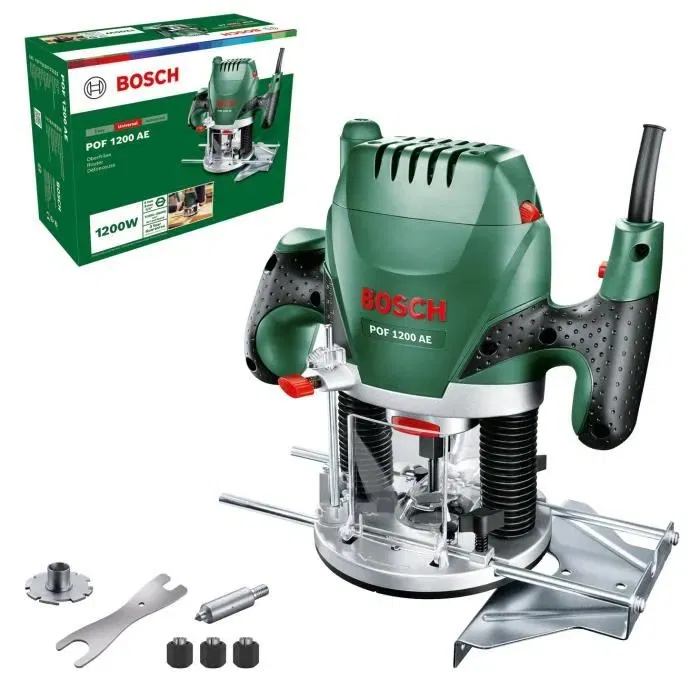 Bosch POF 1200 AE Défonceuse 1200W, 11000 à 28000 tr/min avec constante électronique pour fraisage et profilage du bois Bosch POF 1200 AE Défonceuse 1200W, 11000 à 28000 tr/min avec constante électronique pour fraisage et profilage du bois
