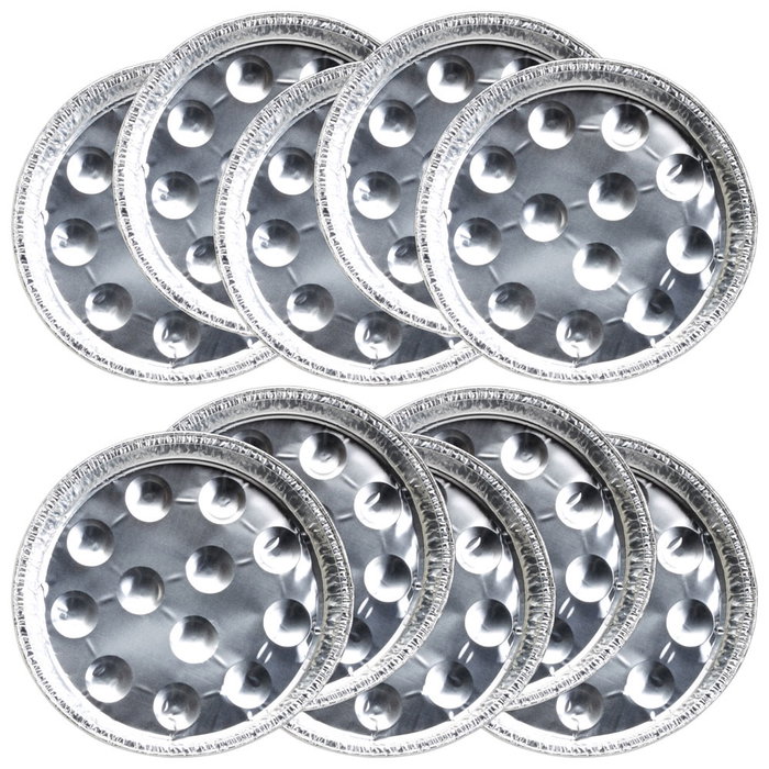 Cuisy Lot de 10 assiettes à escargots en aluminium
