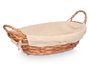 Kipit Ceste Ovale avec Anses 40x14x26 cm Tissu Coton et Polyester Osier Naturel (Set de 24)