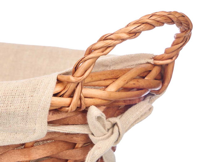 Kipit Ceste Ovale avec Anses 40x14x26 cm Tissu Coton et Polyester Osier Naturel (Set de 24) Kipit Ceste Ovale avec Anses 40x14x26 cm Tissu Coton et Polyester Osier Naturel (Set de 24)