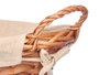 Kipit Ceste Ovale avec Anses 40x14x26 cm Tissu Coton et Polyester Osier Naturel (Set de 24)