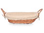 Kipit Ceste Ovale avec Anses 40x14x26 cm Tissu Coton et Polyester Osier Naturel (Set de 24)
