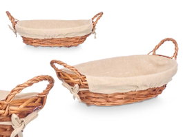 KIPIT Cesta con asas ovalada Naturel