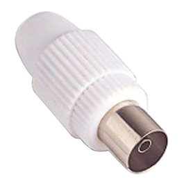 MAURER Fiche TV femelle droite 9,5 mm blanche