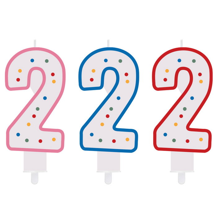 Party Time Bougie Anniversaire Chiffre 2