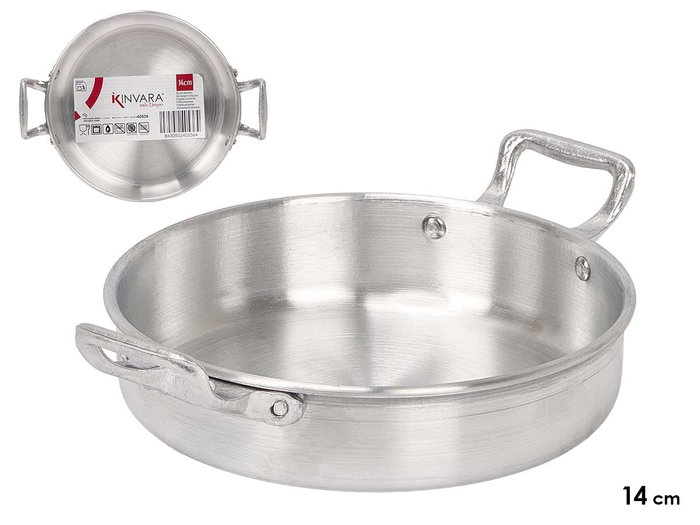 KINVARA Poêle en aluminium avec poignées 14cm Plata KINVARA Poêle en aluminium avec poignées 14cm Plata