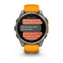 Garmin fenix 8 Sapphire - Montre connectée GPS - Réf. 010-02904-11 - Gris/Orange