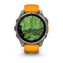 Garmin fenix 8 Sapphire - Montre connectée GPS - Réf. 010-02904-11 - Gris/Orange