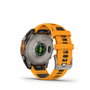 Garmin fenix 8 Sapphire - Montre connectée GPS - Réf. 010-02904-11 - Gris/Orange
