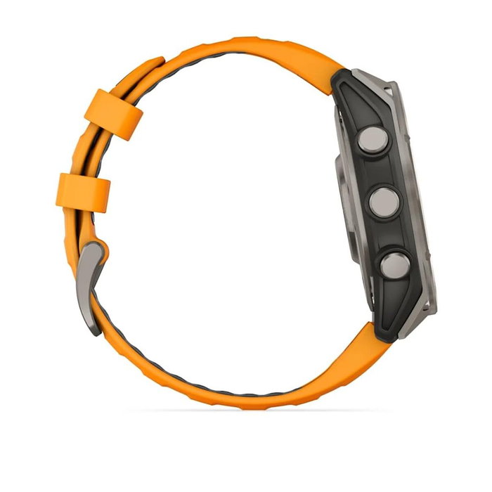 Garmin fenix 8 Sapphire - Montre connectée GPS - Réf. 010-02904-11 - Gris/Orange