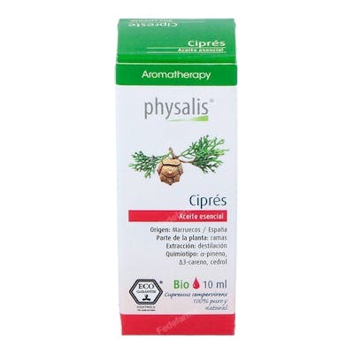 Physalis Huile Essentielle Cyprès Bio 10ml - Circulation & Massage Physalis Huile Essentielle Cyprès Bio 10ml - Circulation & Massage