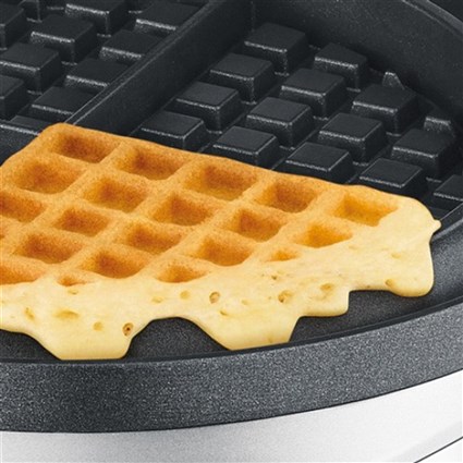 Sage SWM520BSS4EEU1 Gaufrier circulaire classique 'No-Mess' avec contrôle de cuisson, en acier inoxydable brossé