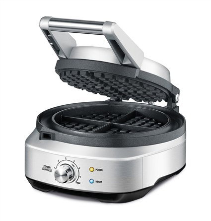 Sage SWM520BSS4EEU1 Gaufrier circulaire classique 'No-Mess' avec contrôle de cuisson, en acier inoxydable brossé