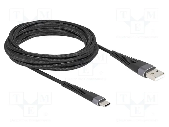 DELOCK Câble USB 2.0 de 3m USB-A vers USB-C DELOCK Câble USB 2.0 de 3m USB-A vers USB-C