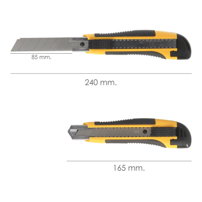 WOLFPACK LINEA PROFESIONAL Cutter 18 mm avec 2 lames (Présentoir de 24 pièces) WOLFPACK LINEA PROFESIONAL Cutter 18 mm avec 2 lames (Présentoir de 24 pièces)