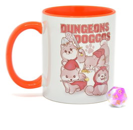 Glassstaff Pack Mug avec Dés D20 Dungeons & Doggos Tulipe en Céramique