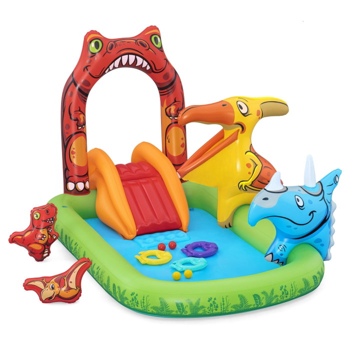 Bestway Piscine Gonflable Parc de Jeux Dinosaures 241x140x137 cm +3-6 Ans Jardin 53160 Bestway Piscine Gonflable Parc de Jeux Dinosaures 241x140x137 cm +3-6 Ans Jardin 53160