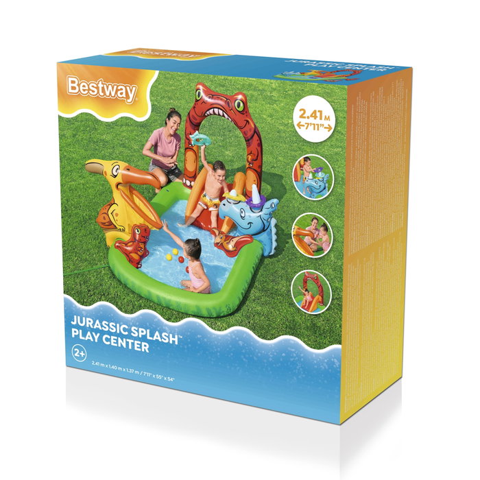 Bestway Piscine Gonflable Parc de Jeux Dinosaures 241x140x137 cm +3-6 Ans Jardin 53160 Bestway Piscine Gonflable Parc de Jeux Dinosaures 241x140x137 cm +3-6 Ans Jardin 53160