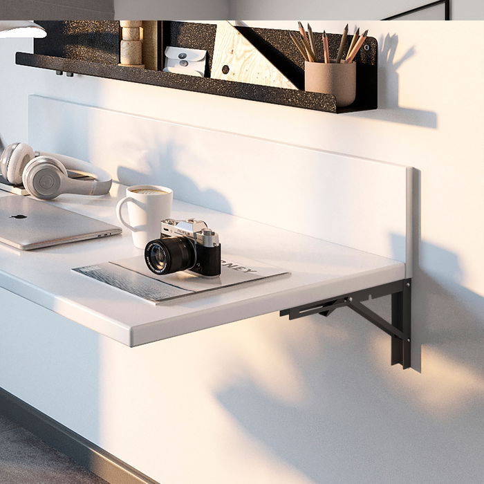 Emuca Jeu de Supports de pliage, longueur 303mm, Acier, Peint en noir