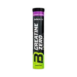 BIOTECHUSA Creatine Zero Effervescente - 18 Comprimés, Saveur Raisin Bleu
