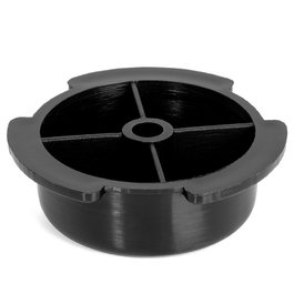 Q&Q Pied de meuble en plastique Primate Ø35 H14 Noir