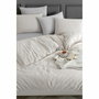 BigBuy Home Parure de couette Beige King size - 3 pièces