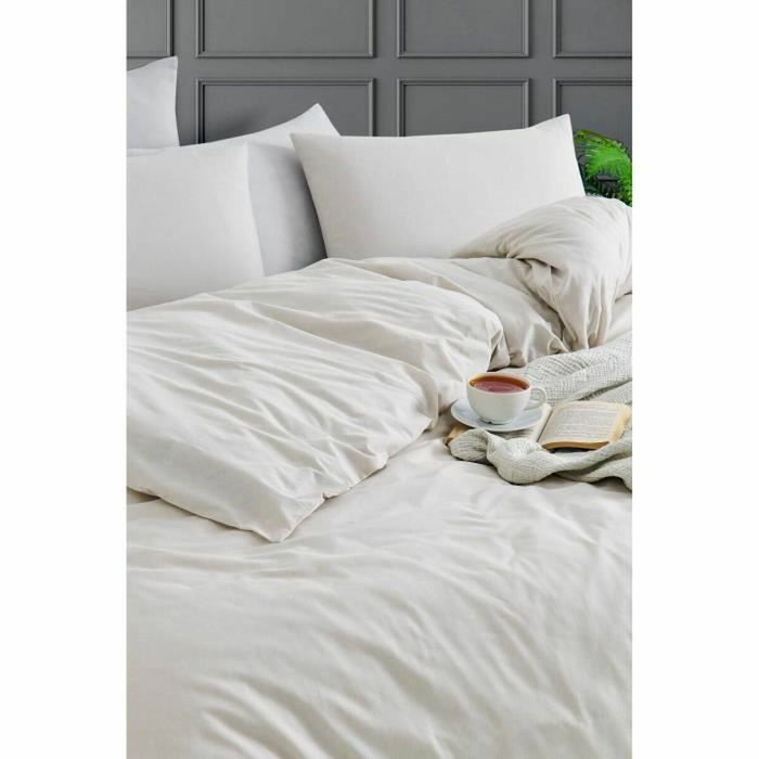 BigBuy Home Parure de couette Beige King size - 3 pièces BigBuy Home Parure de couette Beige King size - 3 pièces