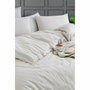 BigBuy Home Parure de couette Beige King size - 3 pièces