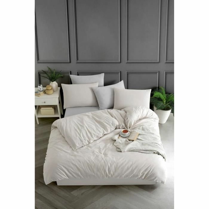 BigBuy Home Parure de couette Beige King size - 3 pièces BigBuy Home Parure de couette Beige King size - 3 pièces
