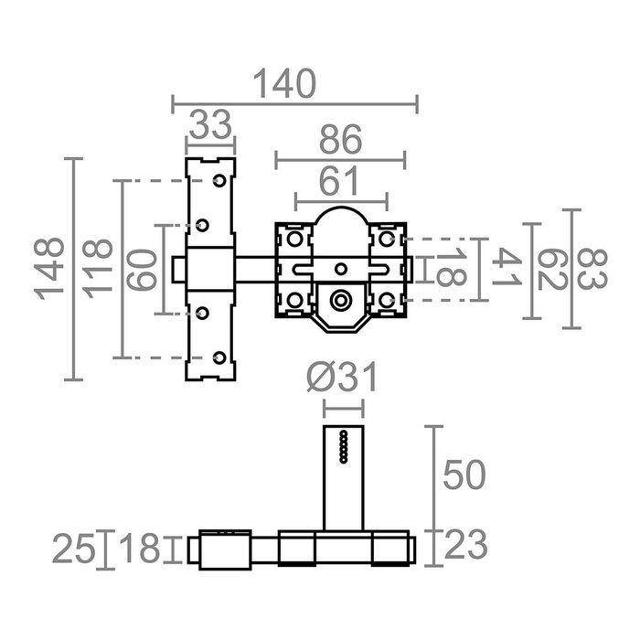 Serrure de sécurité Micel crr10 86b/50 Acier nickel 50 mm Recouvrir
