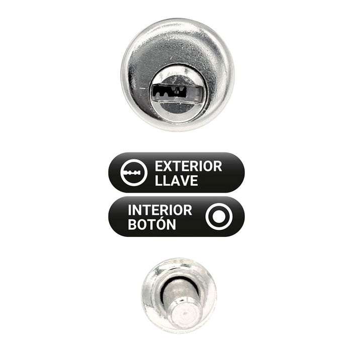 Serrure de sécurité Micel crr10 86b/50 Acier nickel 50 mm Recouvrir