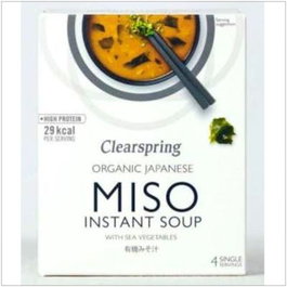 Clearspring Soupe Miso et Algues Instantanée 4 sachets
