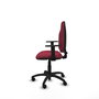 PIQUERAS Y CRESPO Chaise de bureau Algarra, tissu grenat, accoudoirs 1D