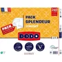 DODO Pack Splendeur - Couette 220 x 240 cm + 2 oreillers 60 x 60 cm - Garnissage 100% Polyester 300 g/m² - Blanc