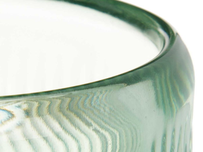 GIFTDECOR Porte-bougie Cercle Rayé Vert